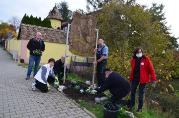 Helfer Pflanzaktion CDU Lörzweiler